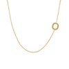 16″-18″ Initial O Necklace in 10kt Yellow Gold