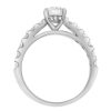 Northern Facet Ideal Cut Halo Engagement Ring with 1.30 Carat TW of Diamonds in 18kt White Gold