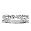 Crossover Ring with .50 Carat TW of Diamonds in 14kt White Gold