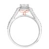Fire of the North Engagement Ring with .95 Carat TW of Diamonds in 14kt White Gold