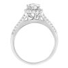 Fire of the North Halo Engagement Ring with .91 Carat TW of Diamonds in 18kt White Gold