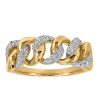 Link Ring with .20 Carat TW of Diamonds in 10kt Yellow Gold