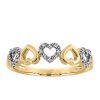 Heart Ring with .10 Carat TW of Diamonds in 10kt Yellow Gold