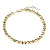 7.5″ Beaded Bracelet in Gold Plated Sterling Silver
