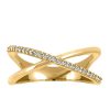 Crossover Ring with .10 Carat TW of Diamonds in 10kt Yellow Gold
