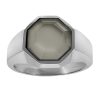 Resilience Strength Ring with Grey Moonstone in Sterling Silver