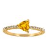 Resilience Sunshine Ring with .08 Carat TW of Diamonds and Citrine in 10kt Yellow Gold