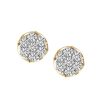 Earrings with 2.00 Carat TW of Diamonds in 10kt Yellow Gold