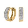 Pave Hoops with .25 Carat TW of Diamond in 10kt Yellow Gold