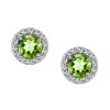 Birthstone Set Bundle with Genuine Peridot and Cubic Zirconia in Sterling Silver