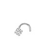 Nose Stud with 0.025 Carat Diamond in 14kt White Gold