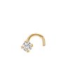 Nose Stud with 0.025 Carat Diamond in 14kt Yellow Gold