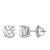 Stud Earrings with 2.00 Carat TW of Diamonds in 14kt White Gold