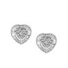 Heart Earrings with .50 Carat TW of Diamonds in 10kt White Gold
