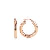 Hailey Weightless 23MM Hoop Earrings in 10kt Rose Gold