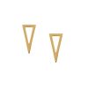Geometric Triangle Stud Earrings in 14kt Yellow Gold