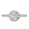 Eternal Allure Halo Engagement Ring with 1.30 Carat TW of Diamonds in 18kt White Gold