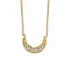 Moon Necklace with .04 Carat TW of Diamonds in 10kt Yellow Gold