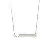 18″ 10KT White Gold Engraveable Nameplate Necklace