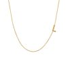 16″-18″ Initial L Necklace in 10kt Yellow Gold