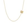 16″-18″ Initial M Necklace in 10kt Yellow Gold