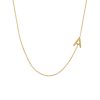 16″-18″ Initial A Necklace in 10kt Yellow Gold