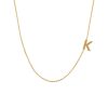 16″-18″ Initial K Necklace in 10kt Yellow Gold