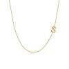 16″-18″ Initial S Necklace in 10kt Yellow Gold