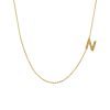 16″-18″ Initial N Necklace in 10kt Yellow Gold