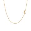 16″-18″ Initial E Necklace in 10kt Yellow Gold