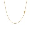 16″-18″ Initial T Necklace in 10kt Yellow Gold