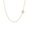 16″-18″ Initial D Necklace in 10kt Yellow Gold