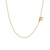 16″-18″ Initial F Necklace in 10kt Yellow Gold