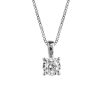 Illusion Set Pendant with .15 Carat Diamond in 10kt White Gold with Chain