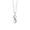 Infinity Pendant with .05 Carat TW of Diamonds in 10kt White Gold with Chain