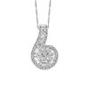 Pendant with .75 Carat TW of Diamonds in 10kt White Gold with Chain