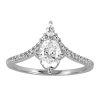 Engagement Ring with .84 Carat TW of Diamonds in 18kt White Gold