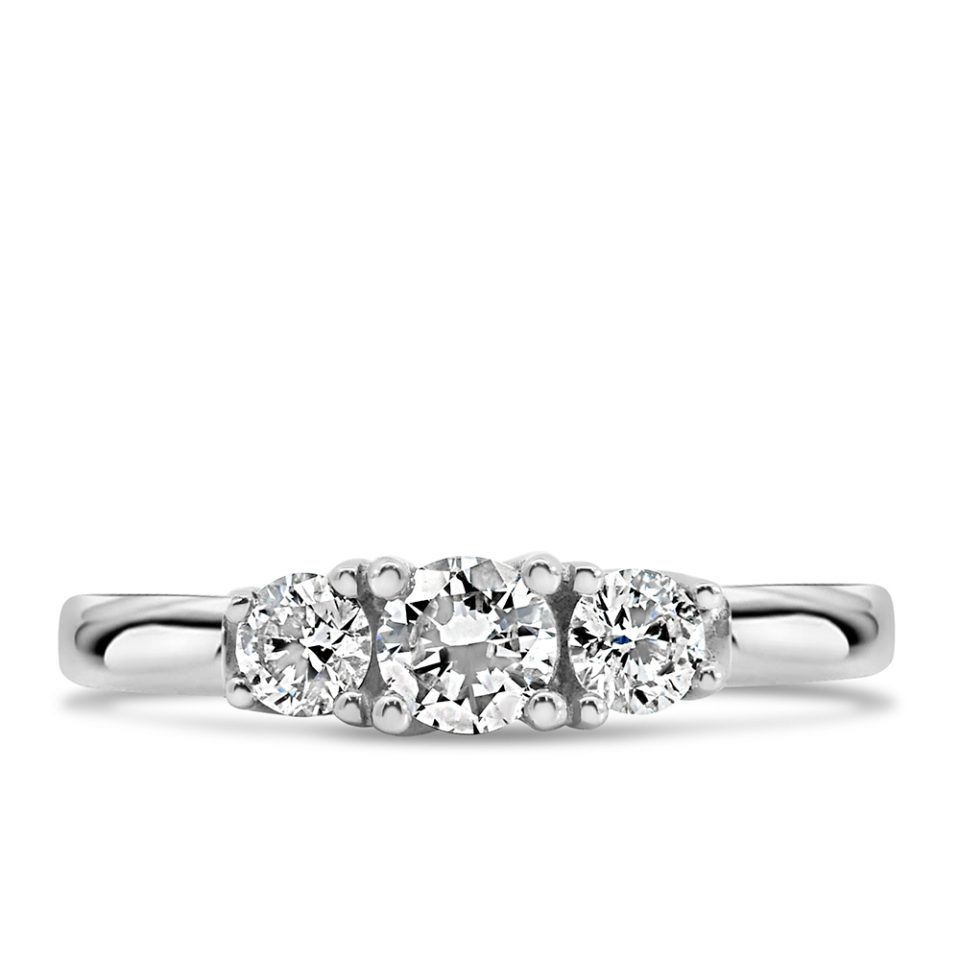 Ring with .50 Carat TW of Diamonds in 18kt White Gold