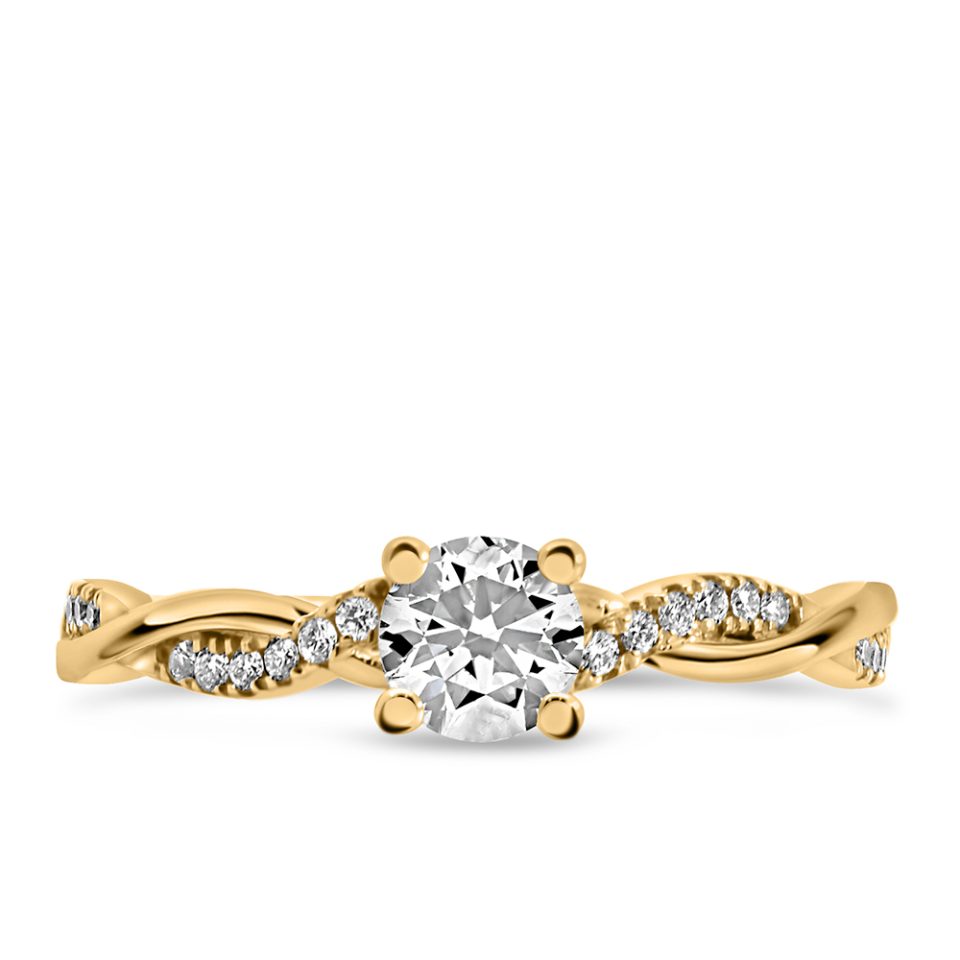Engagement Ring with 0.53 Carat TW of Diamonds in 14kt Yellow Gold
