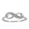 Infinity Ring with .05 Carat TW of Diamonds in 10kt White Gold