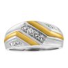Men’s Ring with .33 Carat TW of Diamonds in 10kt White and Yellow Gold