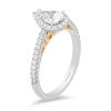 Enchanted Disney Rapunzel Engagement Ring with .75 Carat TW of Diamonds in 14kt White and Yellow Gold
