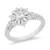 Enchanted Disney Elsa Engagement Ring with .63 Carat TW of Diamonds in 14kt White Gold
