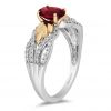 Enchanted Disney Anna Ring With .20 Carat TW of Diamonds in 10kt Yellow Gold and Silver