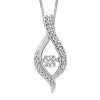 Luminance Fire of the North Canadian Diamond Pendant with .12 Carat TW of Diamonds in 10kt White Gold with Chain