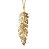 18″ 10KT Gold Feather Necklace