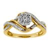 Engagement RIng with .20 Carat TW of Diamonds In 10kt Yellow Gold