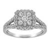 Halo Engagement Ring with 1.00 Carat TW of Diamonds in 10kt White Gold