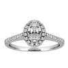 Fire of the North Halo Engagement Ring with .72 Carat TW of Diamonds in 18kt White Gold