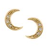 Moon Earrings with .04 Carat TW of Diamonds in 10kt Yellow Gold